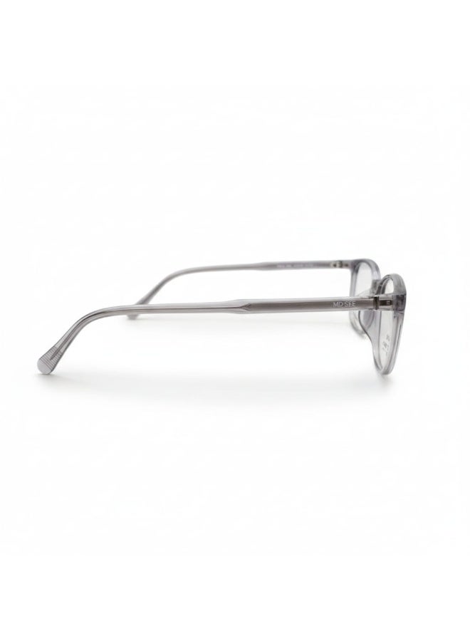 Modern Crystal Grey Transparent Square Eyeglasses for Men & Women – Lightweight Optical Frames - Image 2